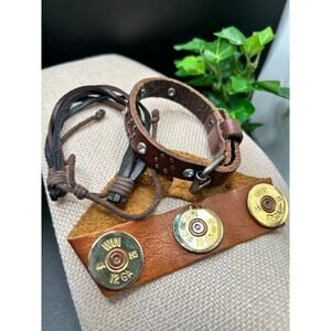 3 Leather bracelets